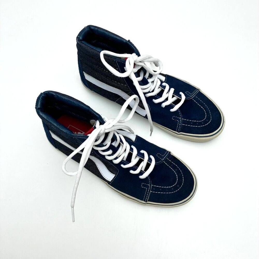 Vans Sk8-Hi OTW Navy Suede Denim Lace Up Shoe - Men's US9.5
